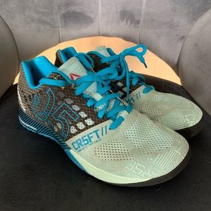 Reebok x CrossFit shoes, blue/teal size 8.5